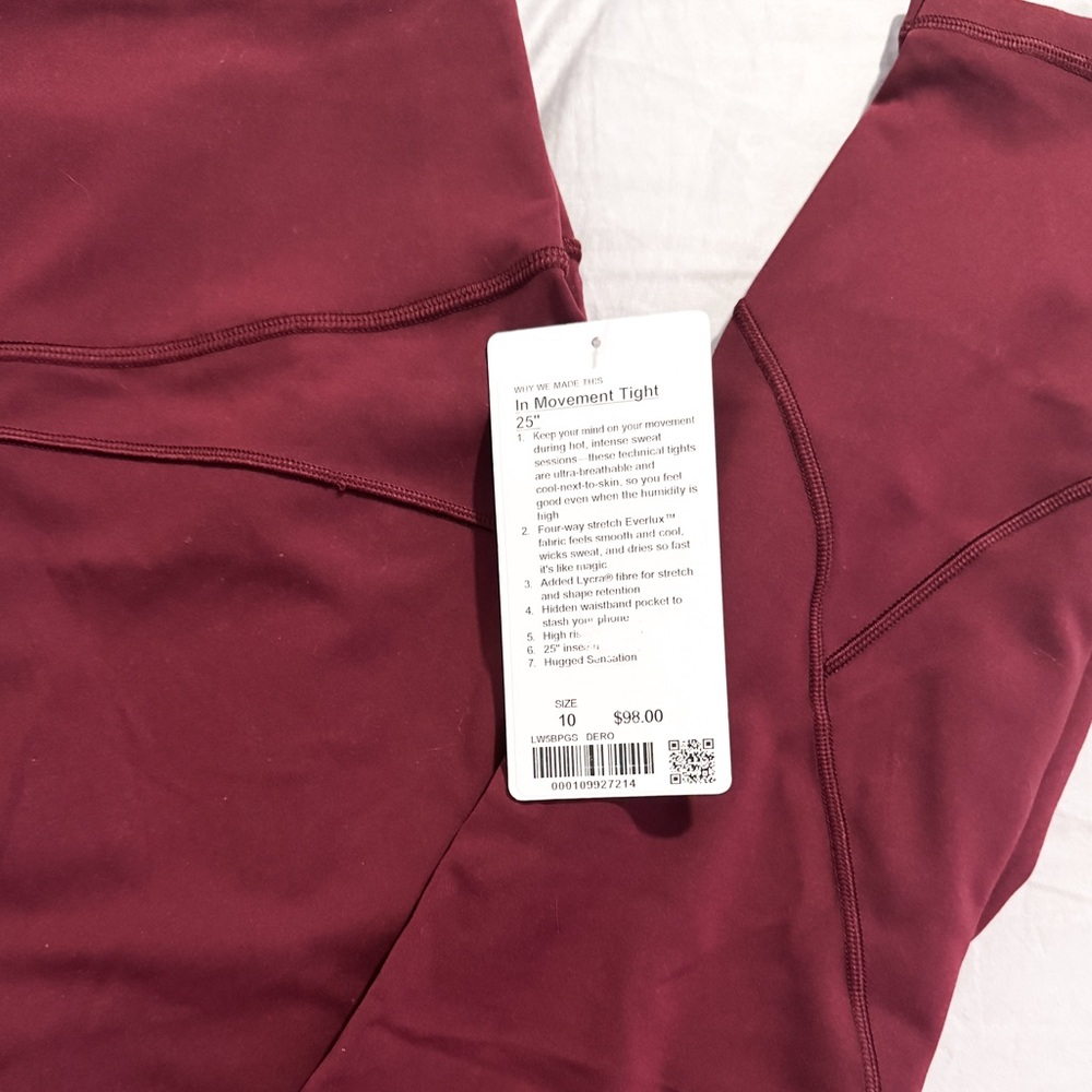 Lululemon In Movement 7/8 Tight *Everlux 25